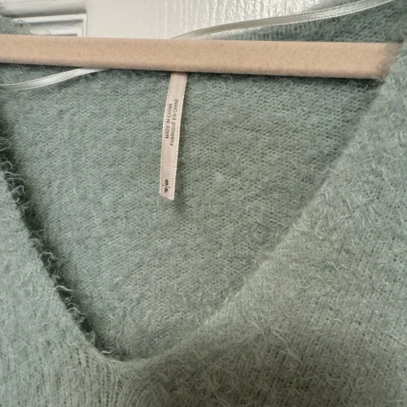 Free People Soft Knit Sweater in Light Sage - Picture 2 of 2